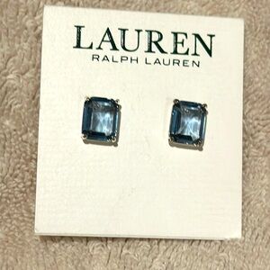 Ralph Lauren Blue Crystal Earrings brand new